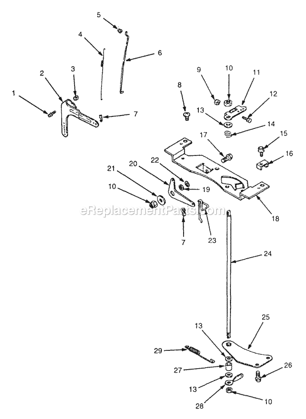 18 Hp Engine Controls Diagram and Parts List for Z48 53AC355M100 Cub Cadet Lawn Mower